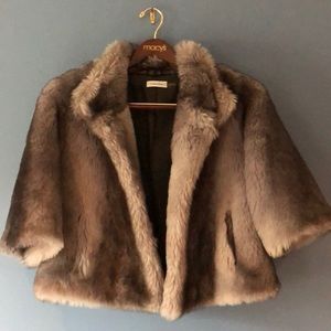 Calvin Klein Lux Faux Fur Coat
